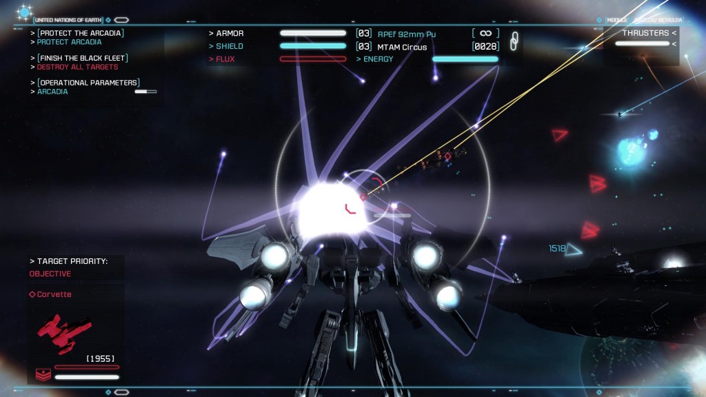 The Strike Suit's Missle Barrage attack is fun to use. Wipe out entire turret arrays and squadrons with ease!